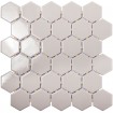 Керамическая мозаика Geometry Hexagon Small Grey Glossy 51x59