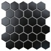 Керамическая мозаика Geometry Hexagon Small Black Matt 51x59