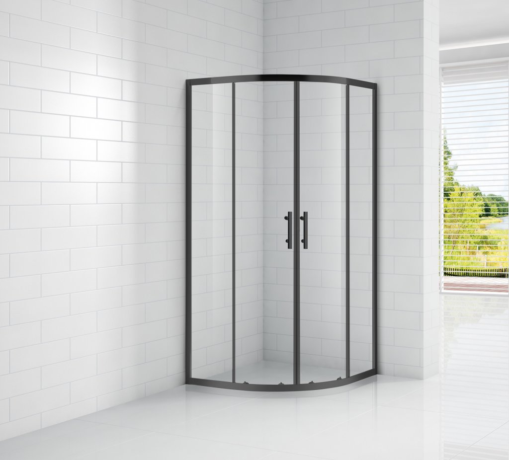 Душевой уголок Cezares ECO-O-R-2-90-C-NERO 90х90 см