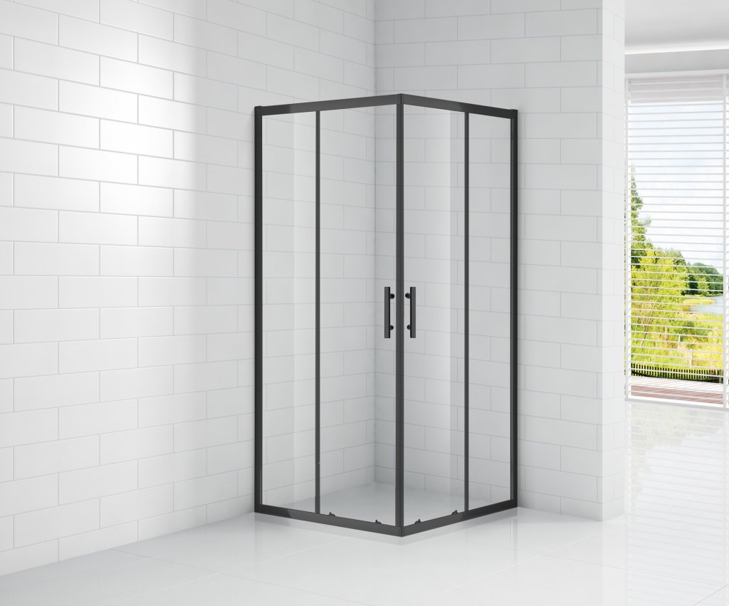 Душевой уголок Cezares ECO-O-A-2-90-C-NERO 90х90 см