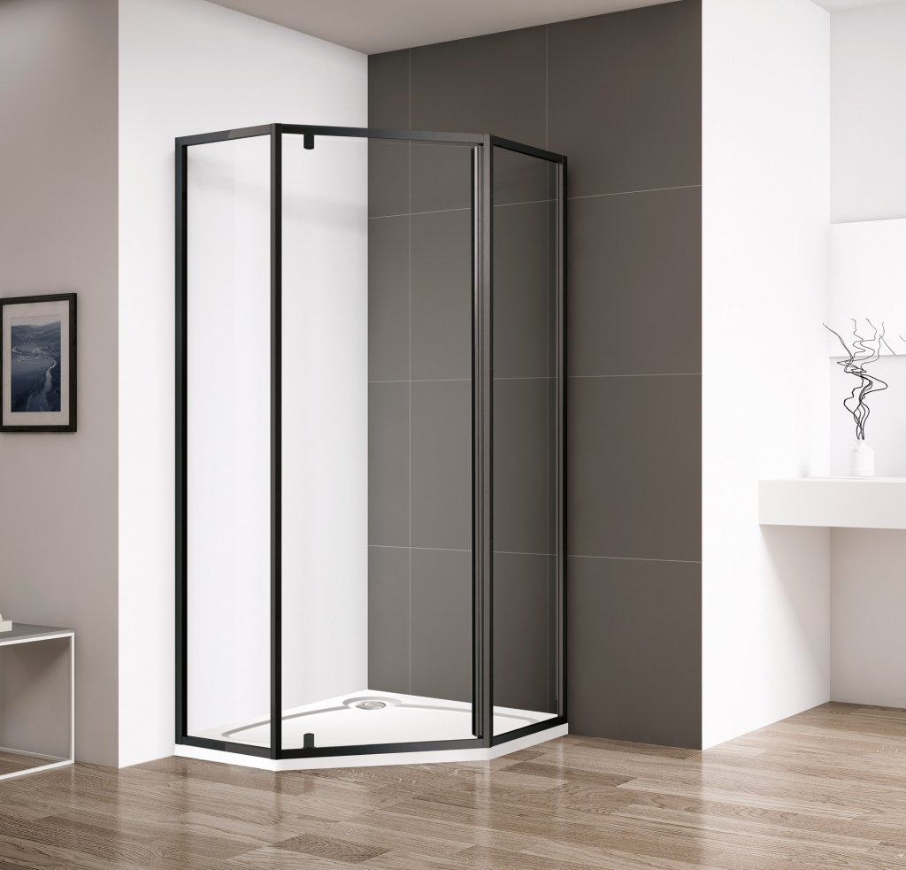 Душевой уголок Cezares ECO-O-P-1-90-C-NERO 90х90 см