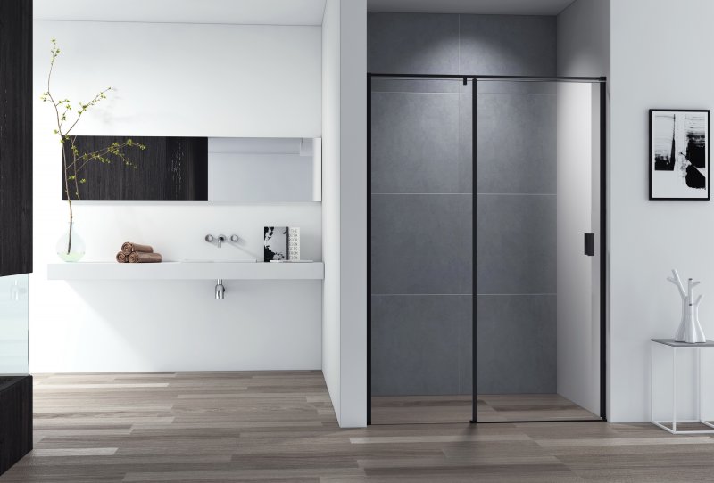 Душевая дверь Cezares URBAN-B-12-130-C-NERO 130х195 см