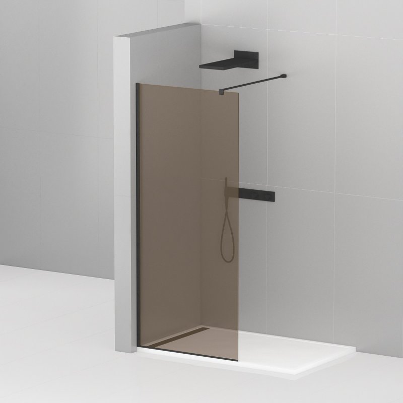 Душевая перегородка Cezares LIBERTA-L-1-120-120-BR-NERO 120х195