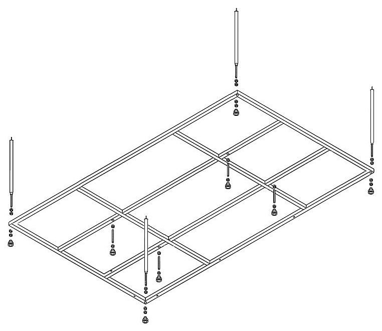 Металлический каркас для акриловой ванны Cezares PLANE_DUO-MF