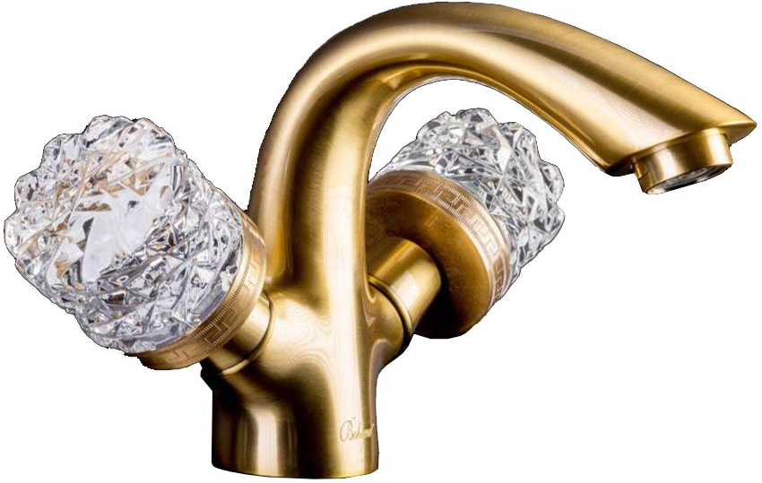 Смеситель для раковины Boheme Crystal 311-CRST Бронза
