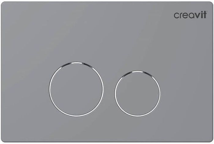 Кнопка смыва Creavit Terra GP9002.00 серый матовый