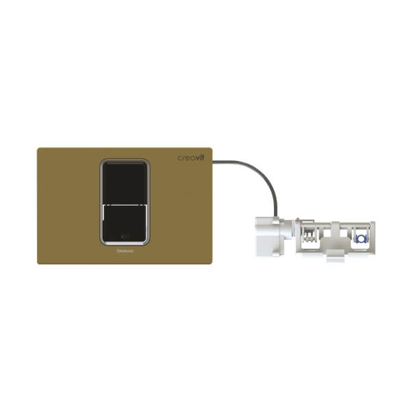 Кнопка смыва сенсорная с механической кнопкой Creavit FP8003.04 золото