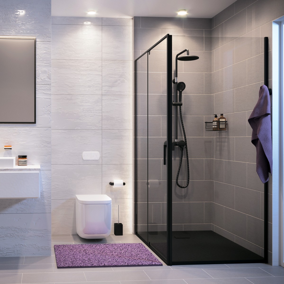 Душевой уголок WasserKraft Elbe 74P17 100х80 см