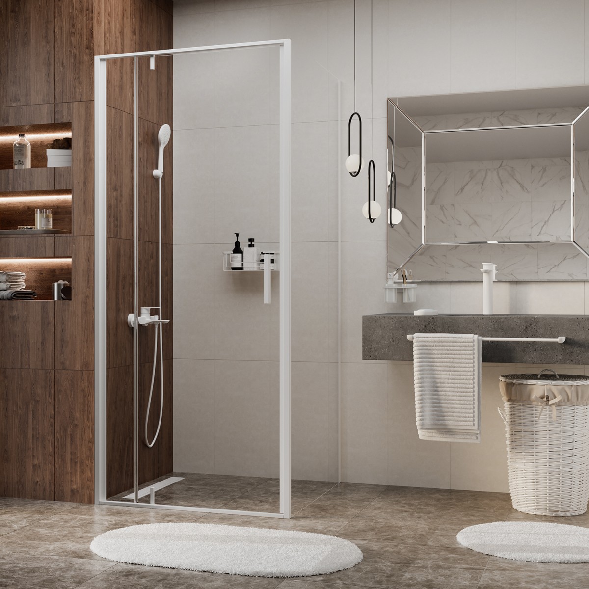 Душевой уголок WasserKraft Neime 19P18 90х100 см