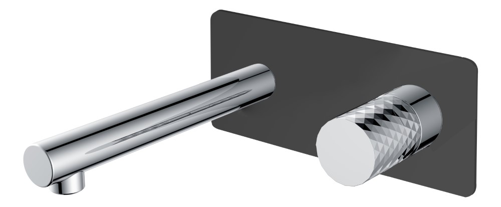 Смеситель из стены Boheme Stick 125-BCR BLACK DIAMOND CHROME
