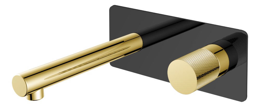 Смеситель из стены Boheme Stick 125-BG.2 BLACK TOUCH GOLD