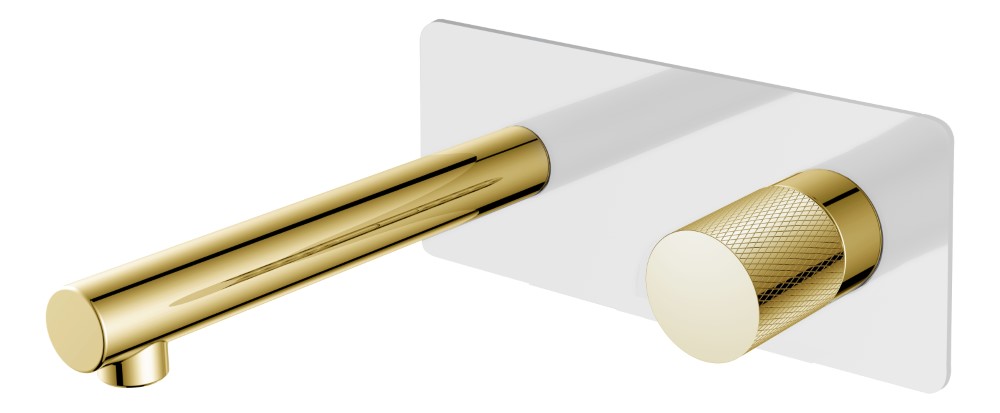 Смеситель из стены Boheme Stick 125-WG.2 WHITE TOUCH GOLD
