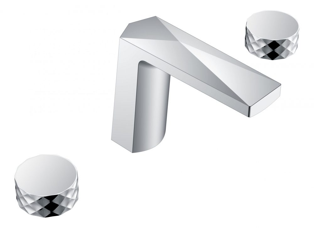Смеситель на 3 отверстия Boheme Venturo 150-CR-DIAMOND хром, ручка DIAMOND