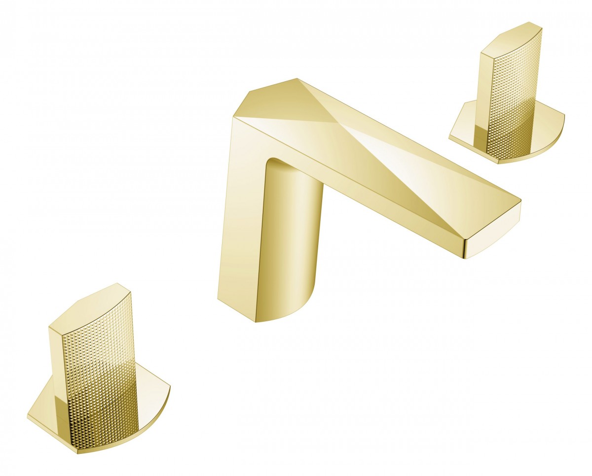 Смеситель на 3 отверстия Boheme Venturo 150-MG-TOUCH Matt Gold, ручка TOUCH