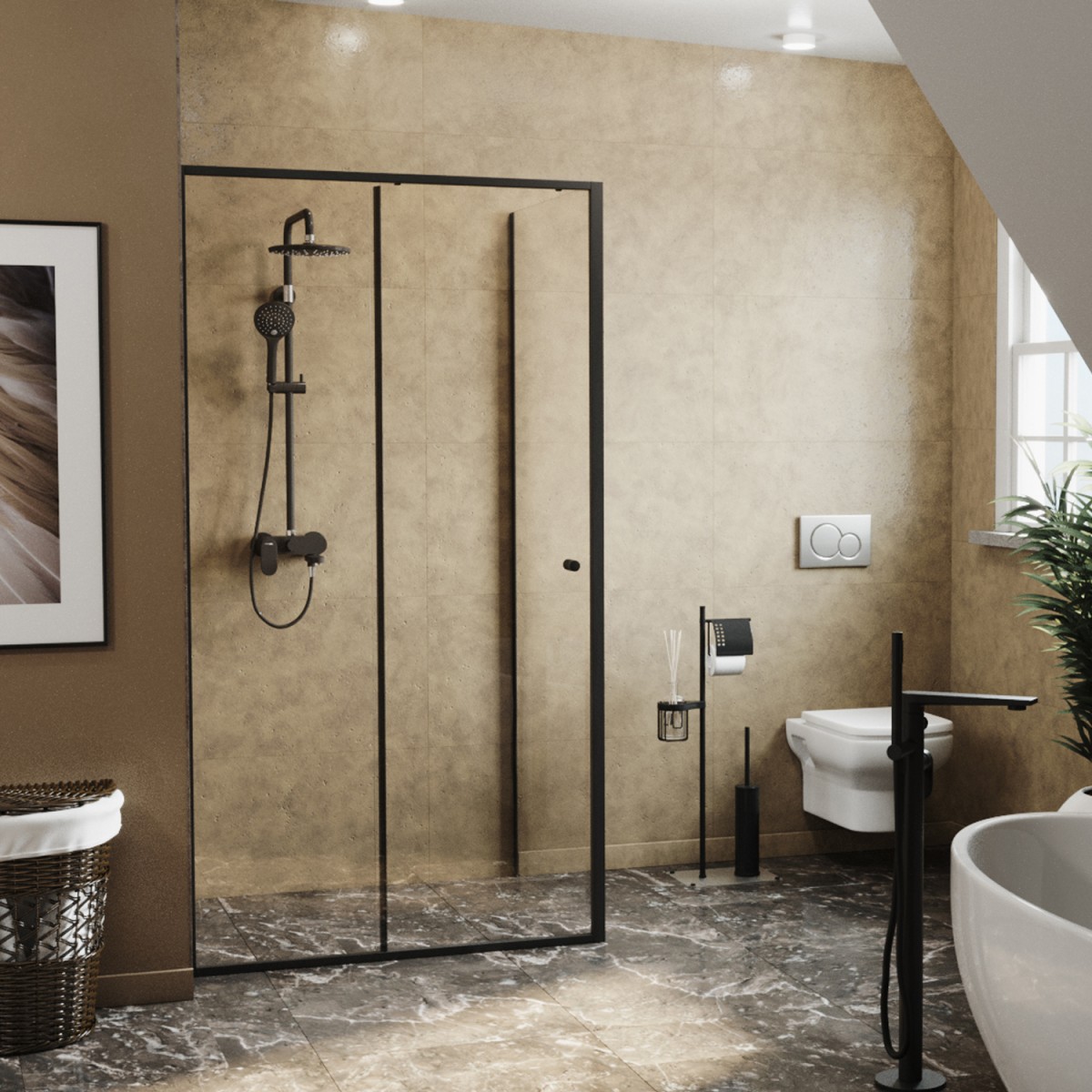 Душевой уголок WasserKraft Dill 61S17 100х80 см
