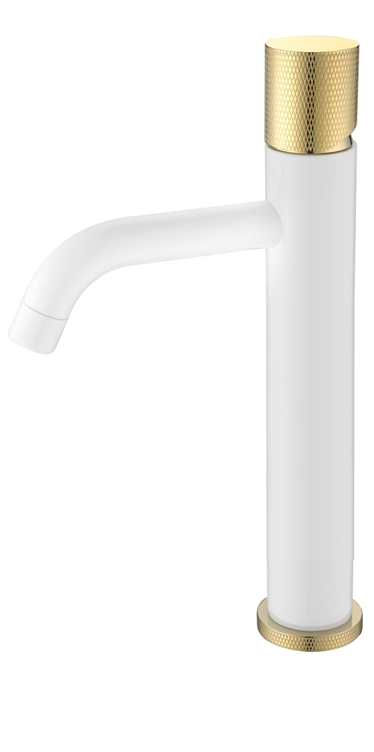 Смеситель для раковины Boheme  Stick 122-WG.2 WHITE TOUCH GOLD