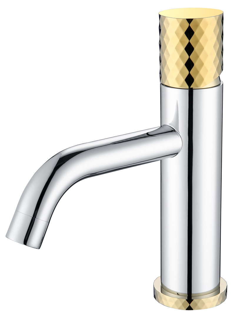 Смеситель для раковины Boheme  Stick 121-CRG CHROME DIAMOND GOLD