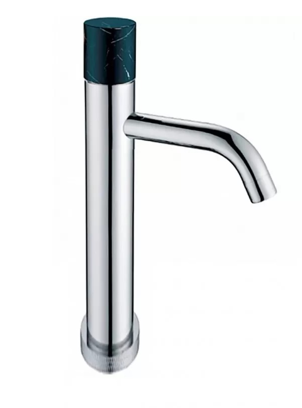 Смеситель для раковины Boheme  Stick 122-CR-MR-B CHROME ручка мрамор черная