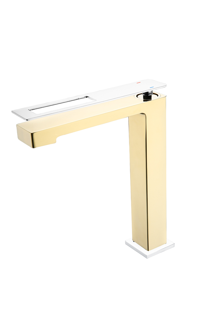 Смеситель для раковины Boheme Q GoldChrome 142-GCR