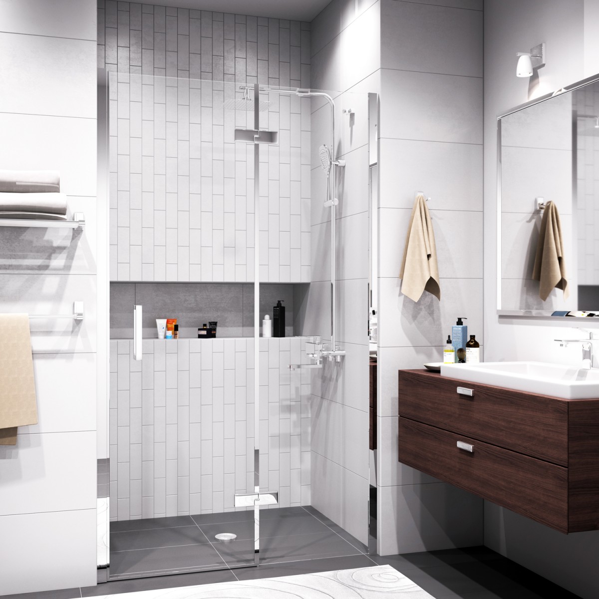 Душевая дверь WasserKraft Aller 10H05R 120х200 см