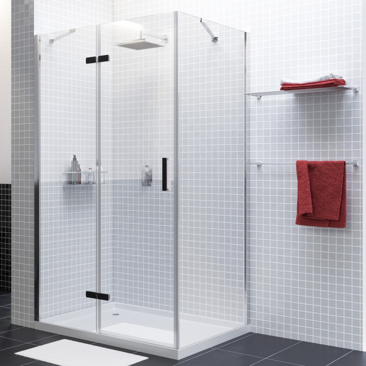 Душевой уголок WasserKraft Aller 10H10LBLACK MATT 120х100 см