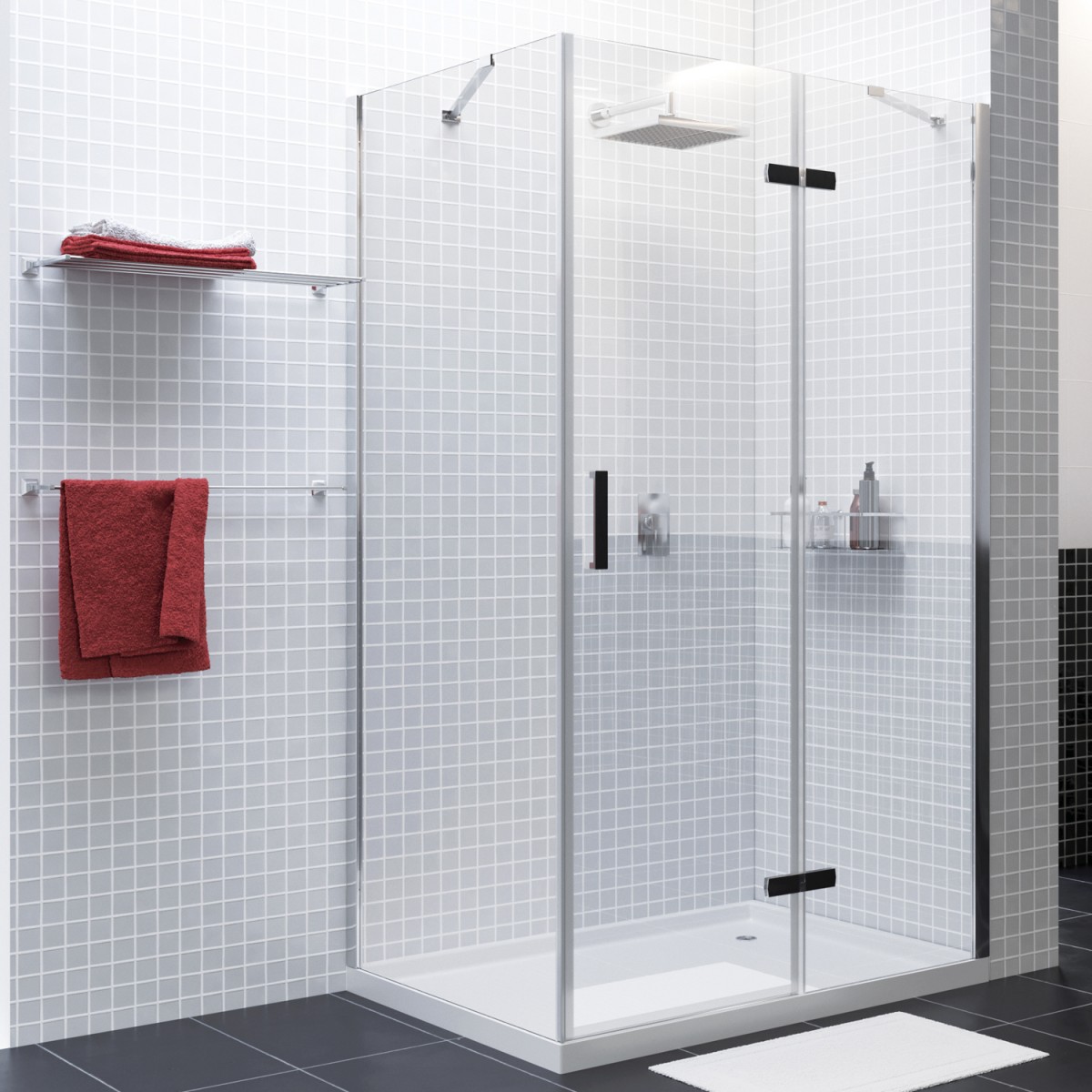 Душевой уголок WasserKraft Aller 10H10RBLACK MATT 120х100 см