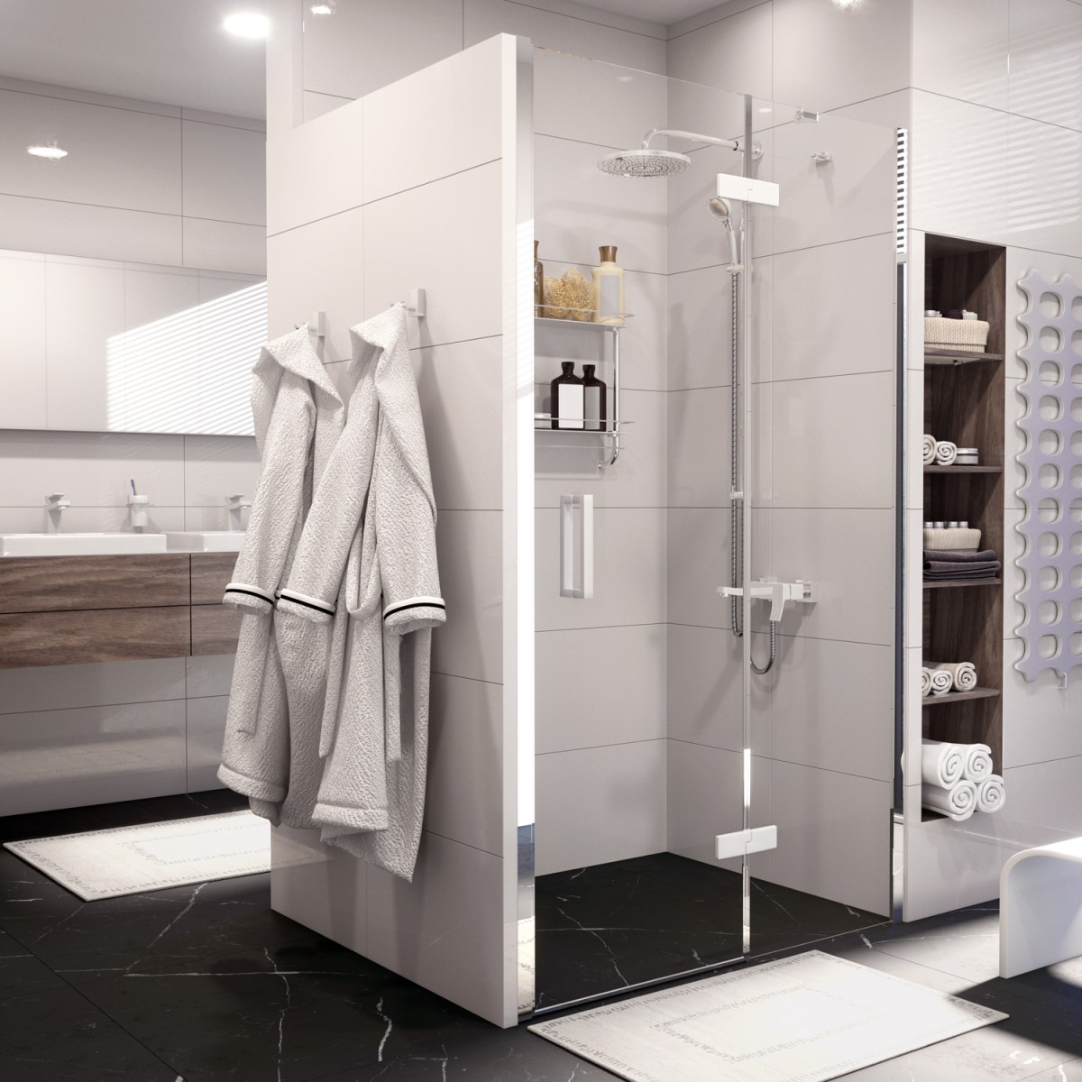 Душевая дверь WasserKraft Aller 10H05RWHITE 120х200 см
