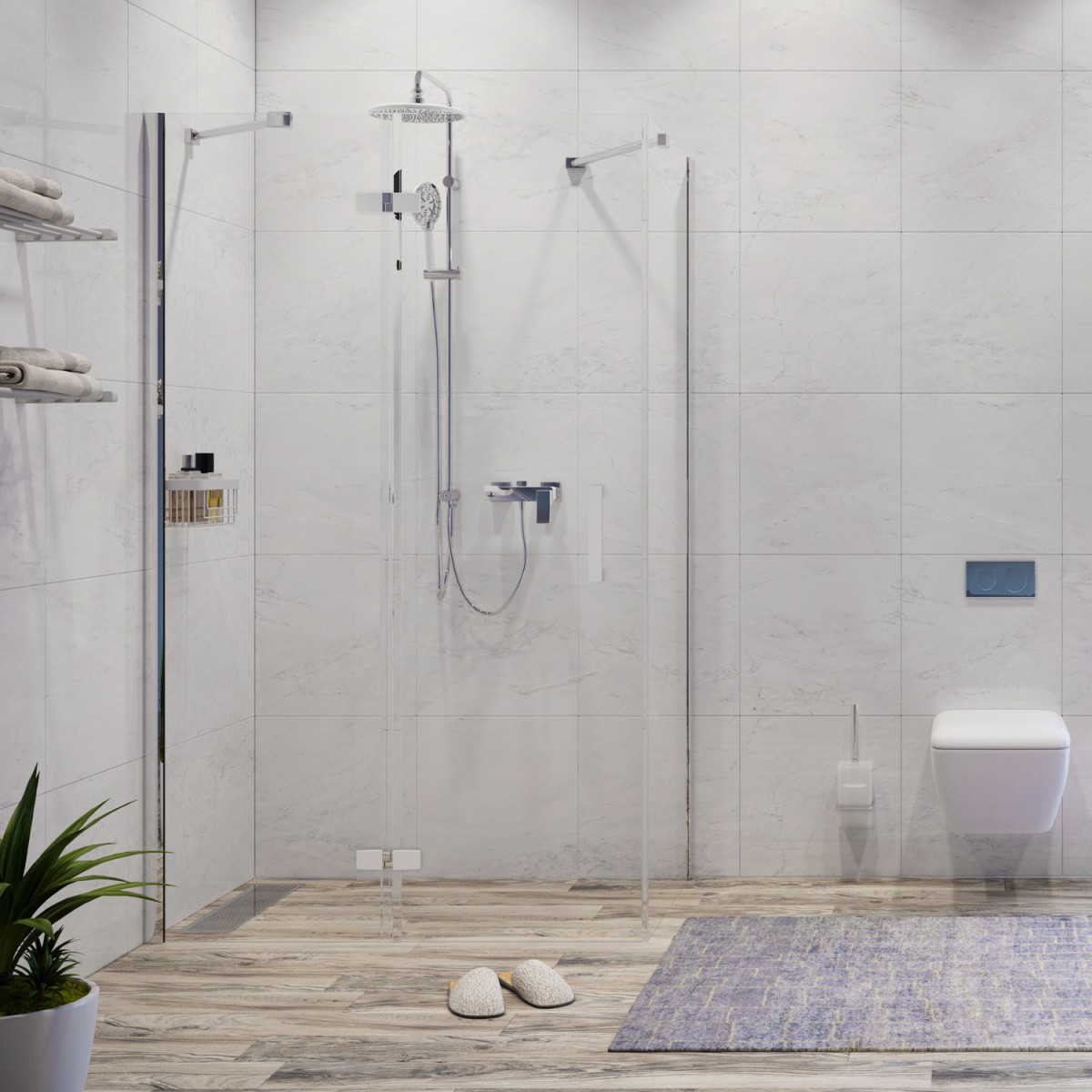 Душевой уголок WasserKraft Aller 10H06LWHITE 120х80 см