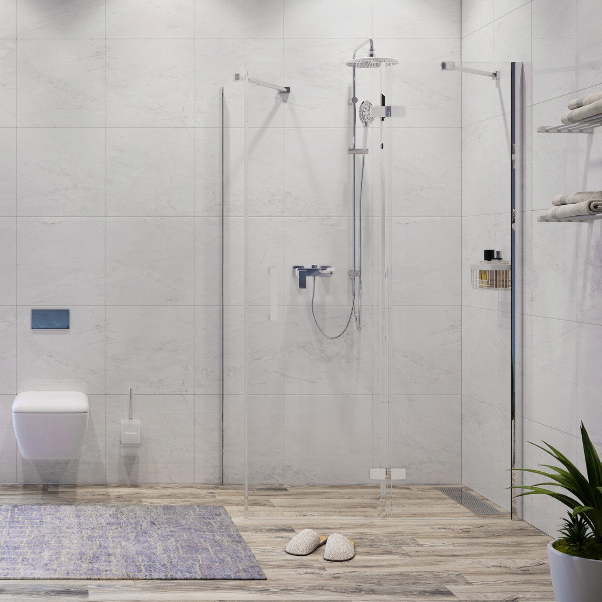 Душевой уголок WasserKraft Aller 10H10RWHITE 120х100 см