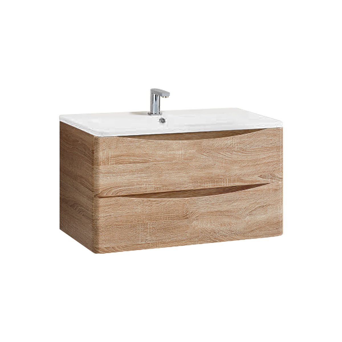 Тумба под раковину подвесная Vincea Roberta 80 см W.Oak
