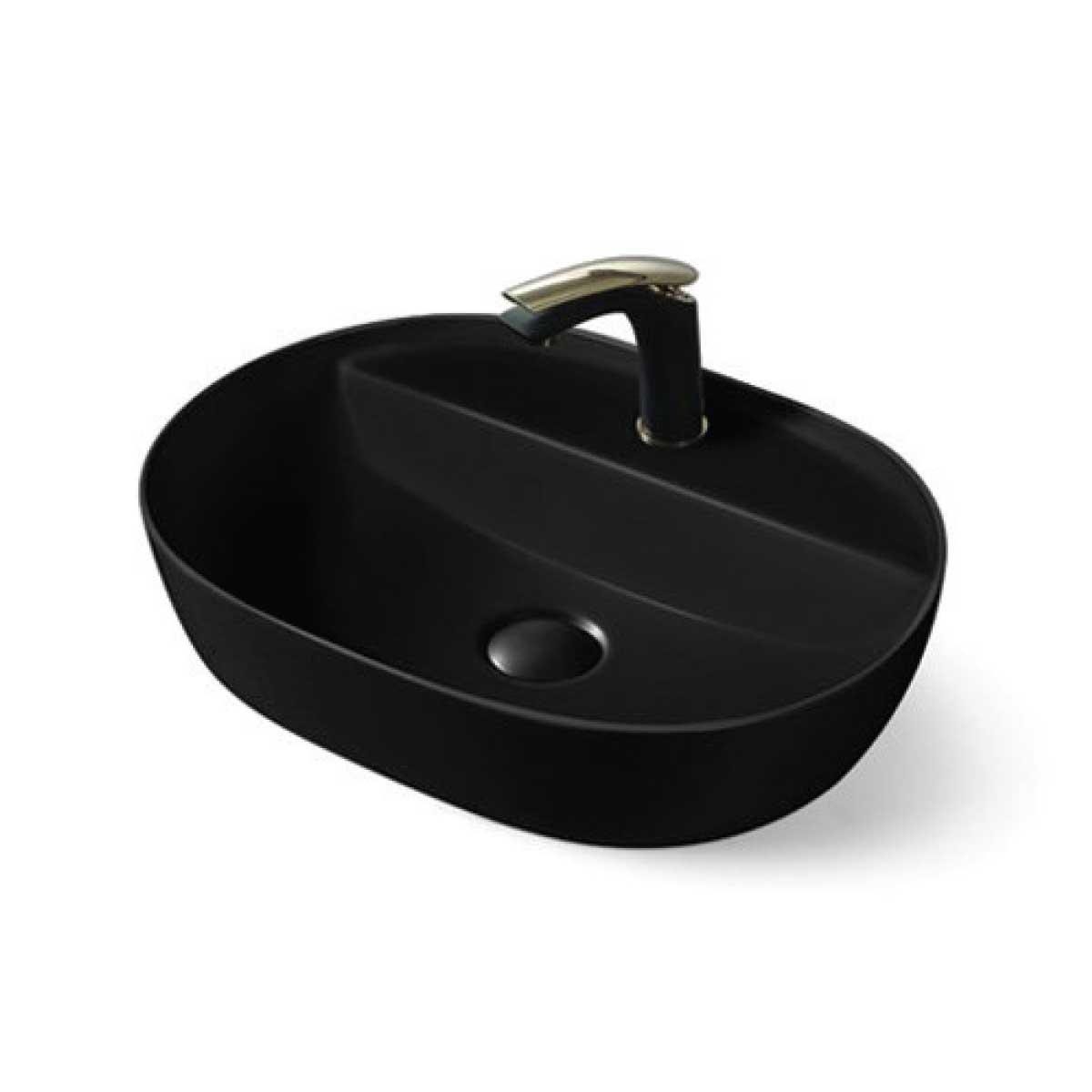 Раковина накладная Vincea VBS-121MB 50 см черный