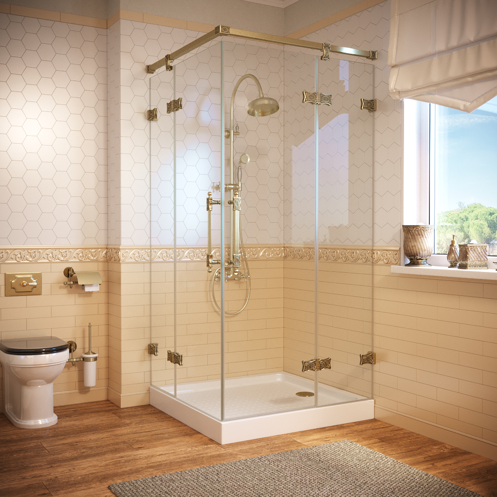 Душевой уголок Vegas Glass AFA Dynasty 120х120х200 бронза/стекло crystalvision