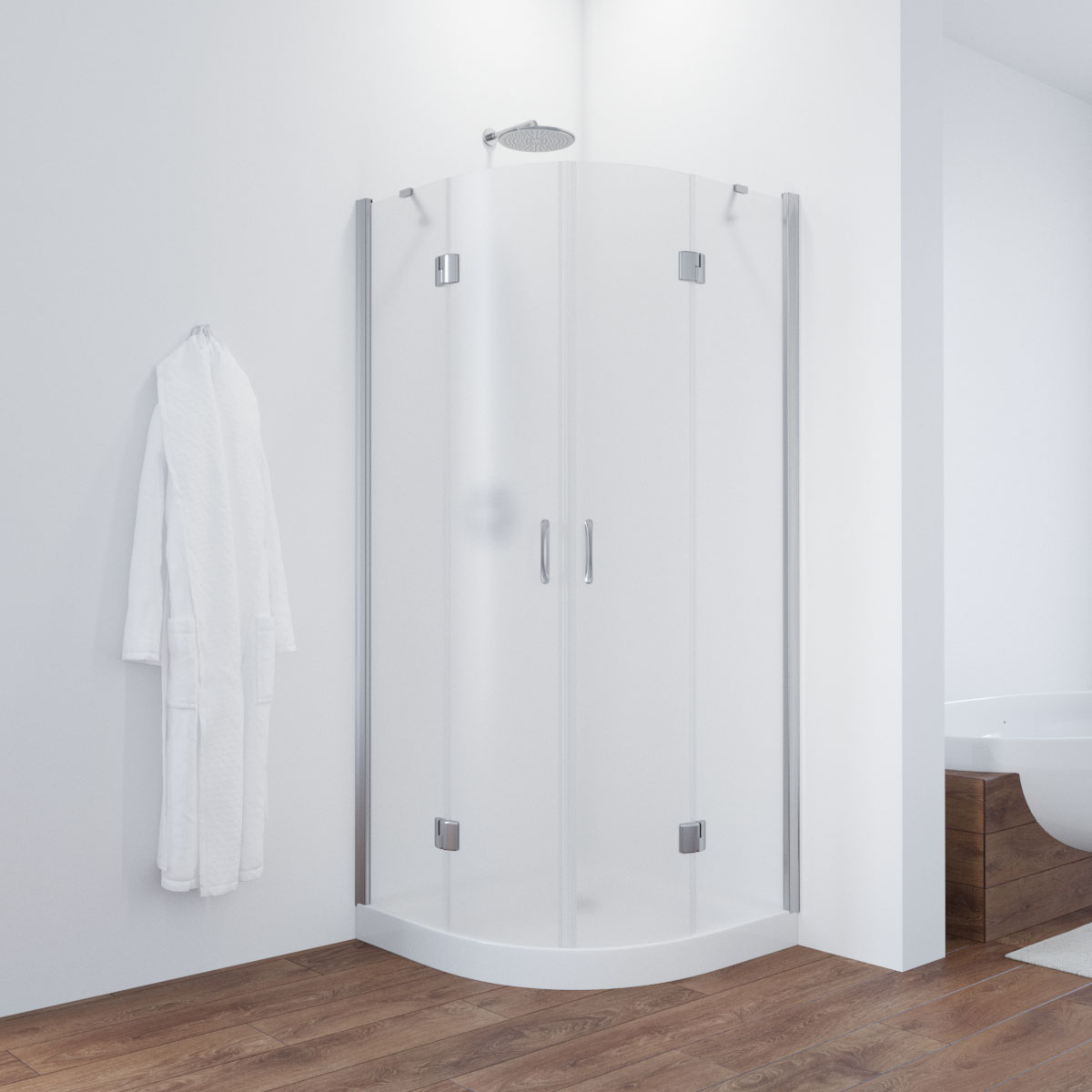 Душевой уголок Vegas Glass AFS 100х100х189 хром/стекло сатин