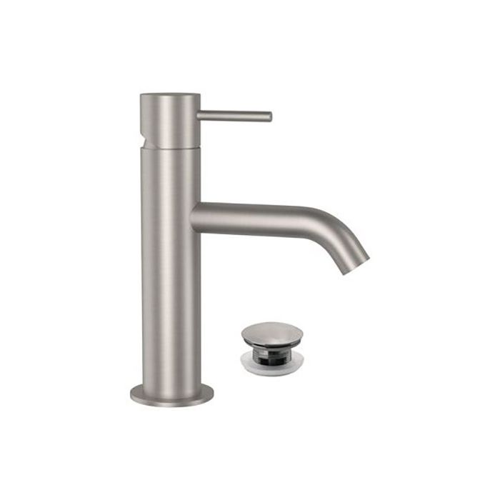 Смеситель для раковины RemerX Style Inox SSX10B с донным клапаном