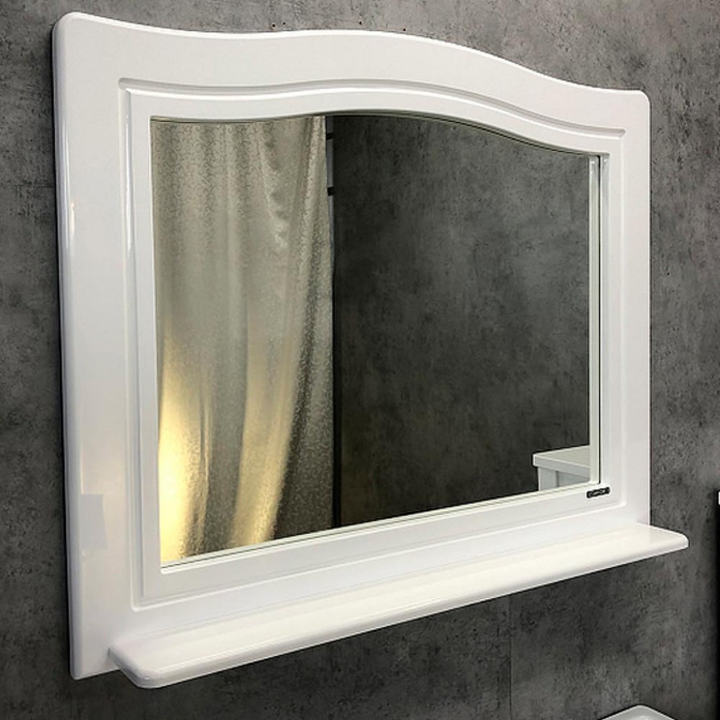 Зеркало Comforty Павия 100 белый глянец