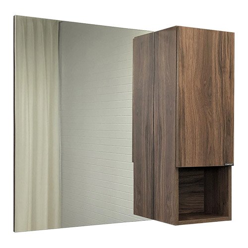 Зеркало-шкаф Comforty Бордо-90 дуб темно-коричневый