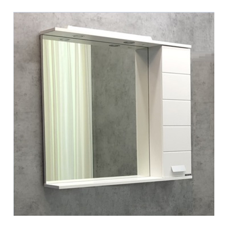 Зеркало-шкаф Comforty Модена 90М белый