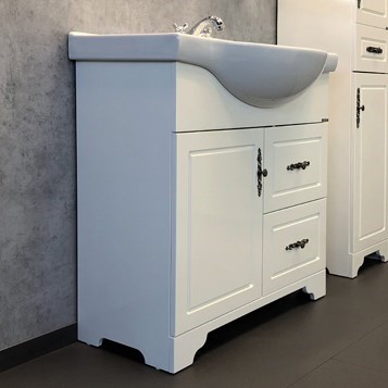 Тумба с раковиной Comforty Севилья-85 слоновая кость