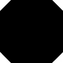 Monocolor Octogono Negro 31.6x31.6