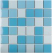 Керамическая мозаика 48х48 Light Blue Mix Glossy 48х48