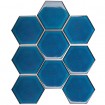 Керамическая мозаика Geometry Hexagon big Deep Blue Glossy 95x110